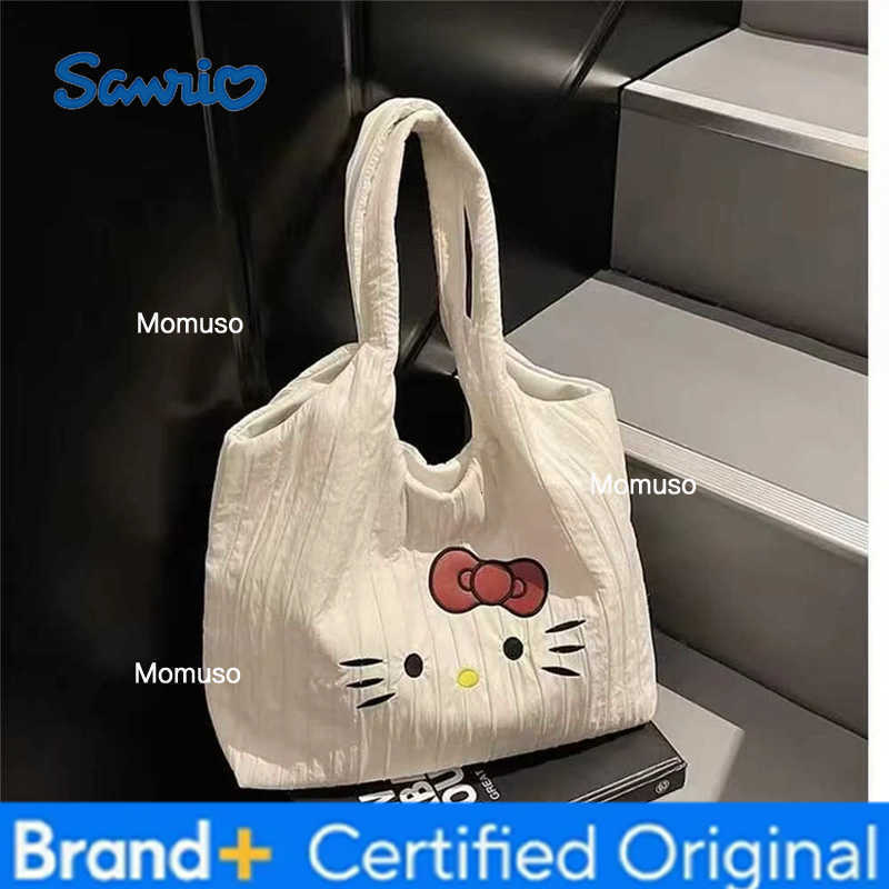 Sanrio New Style Hello Kitty Large Capacity One Shoulder Cartoon Casual Students Tote Bag Versatile Commuting Tote Bag Girl Gift H251230
