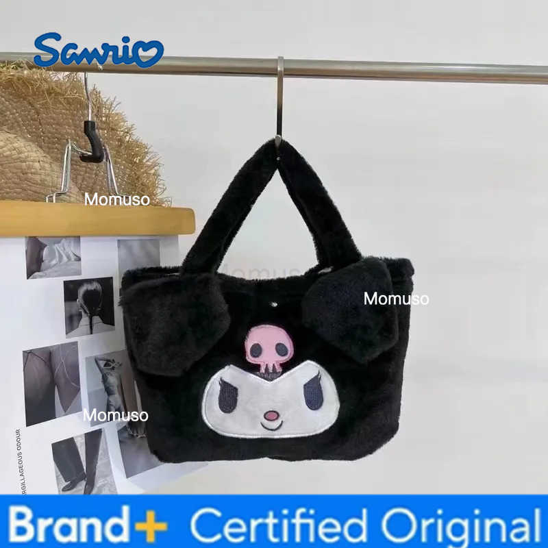 Sanrio 1pc Plush Bag Kawaii Kuromi Cinnamoroll Melody Cartoon Anime Handbag Crossbody Cosmetic Travel shopping Bags Women Girls H251230