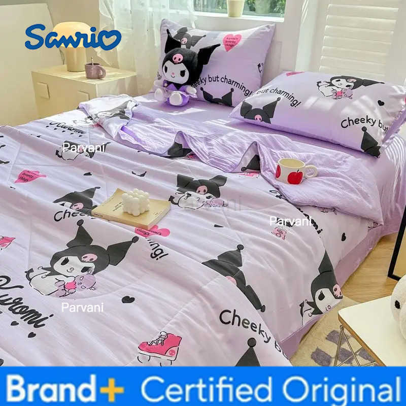 Sanrio Comforter Anime Hello Kitty Kuromi Quilt Cute Summer Quilt Bedroom Dormitory Air-Conditioning Soft Blanket Household Item H251230 - view 3