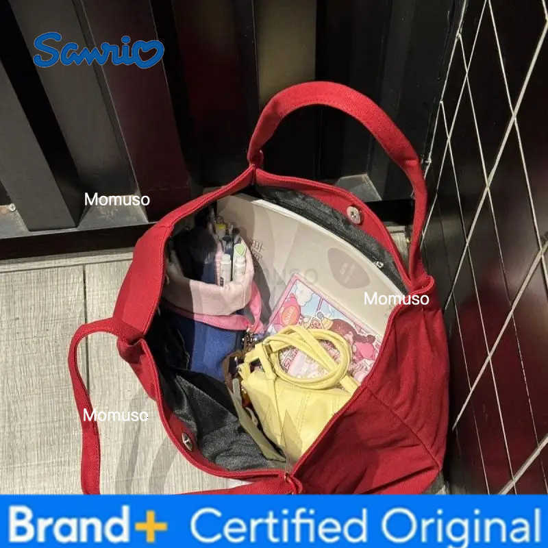 Sanrio Hello Kitty Shoulder Bag Commuter Cartoon Printed Tote Bag Kawaii Large Capacity Handbag Portable Birthday Gift for Girls H251230