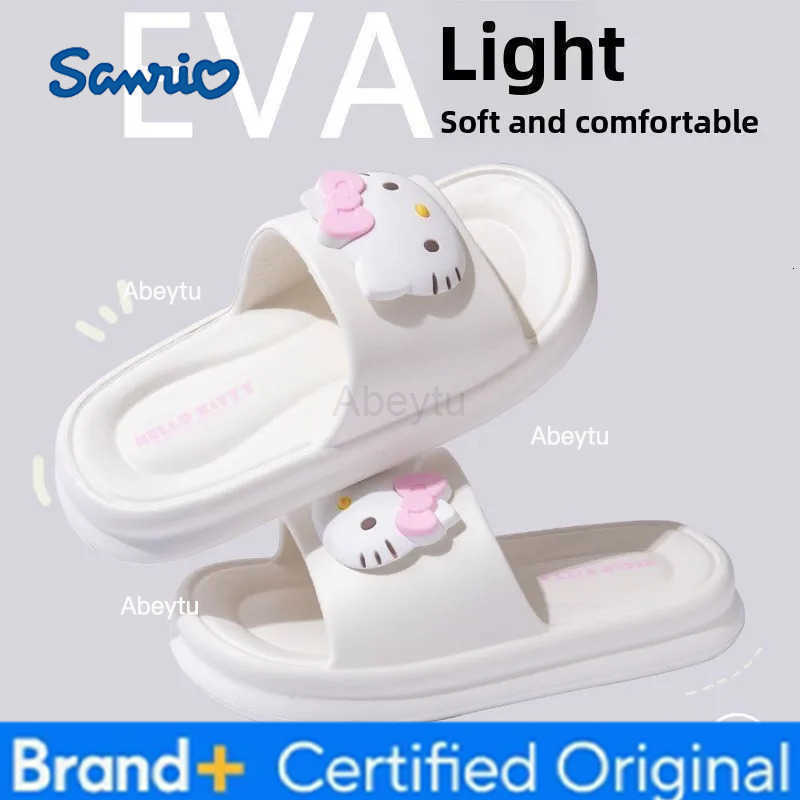 Sanrio Cute cartoon character Hello kitty soft non-slip slippers Cute and sweet design Indoor anti-odor slippers Festive gift Wholesale H251230