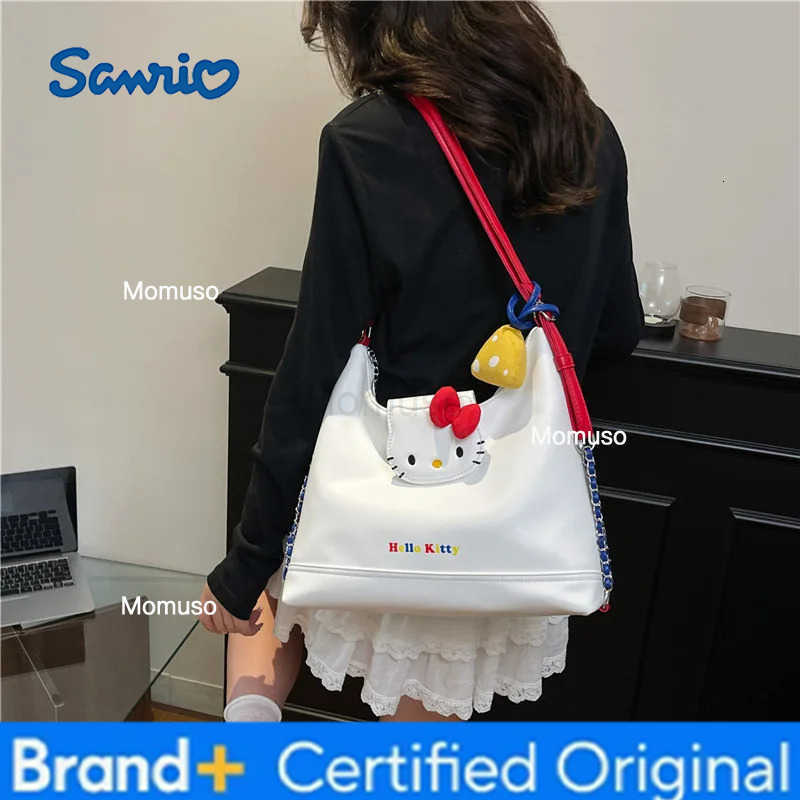 Sanrio Hello Kitty New Womens Backpack Multifunctional Cartoon Womens Shoulder Bag Large Capacity Fashion Trend Tote Bag Gift H251230