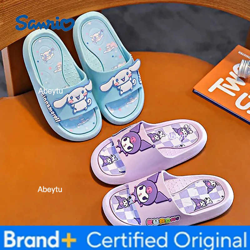 Sanrio My Melody Kuromi Hello Kitty Childrens Slippers Girl Boy Indoor Bathroom Living room Non-slip Home Parent-child Slippers Summer H251230