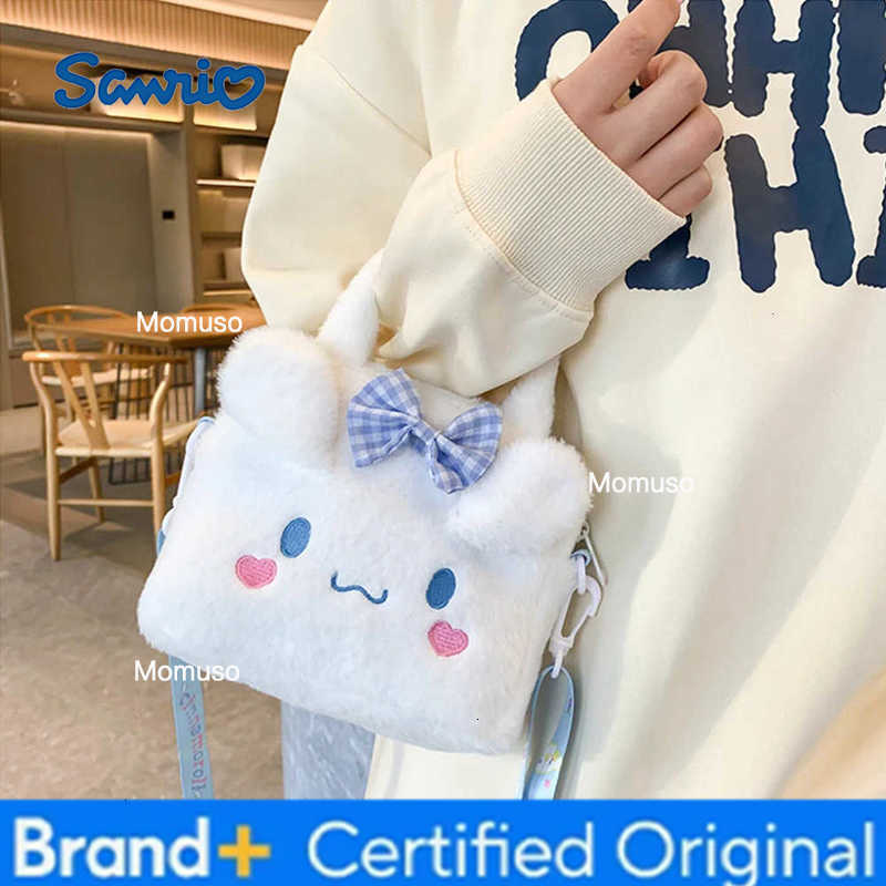 Sanrio Anime Bag Kawaii Kuromi Cinnamoroll Melody Cartoon Plush Handbag Cosmetic Bag Travel Storage Bag Girl Birthday Gifts H251230