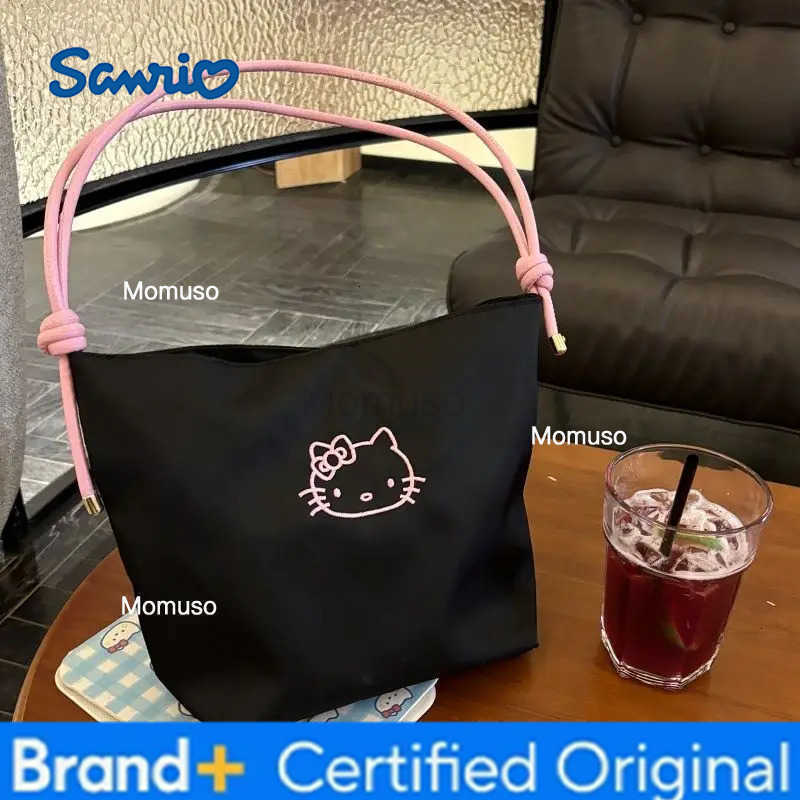Sanrio Hello Kitty Womens Shoulder Bag Canvas bag Commuter Versatile Shoulder Handbag Shopping Bag Embroidered shoulder handbag H251230
