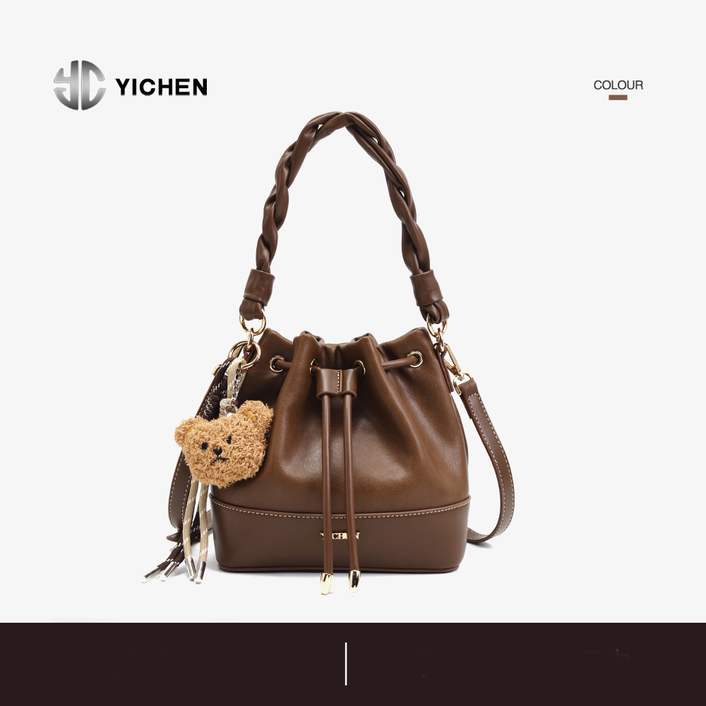 YICHEN autumn and winter new classic embroidered printed handbag light luxury versatile single shoulder womens bag