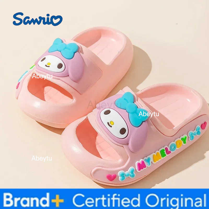 Sanrio Miniso Cinnamoroll Hole Slippers Sandals Kawaii Eva Anime Home Beach Shoes Summer Slippers For Adult Kids Gift H251230
