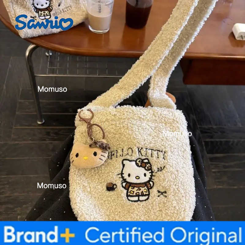 Sanrio Kawaii Hello Kitty Crossover Bag Cartoon Versatile Plush Handbag Girl Giving Friends Creative Birthday Gifts Peripherals H2512301