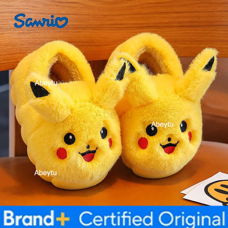 Sanrio New Winter Autumn Cartoon Kids Cotton Slippers - Toddler Big Kid Slippers Cute Parent-Child Home Slippers H2512301