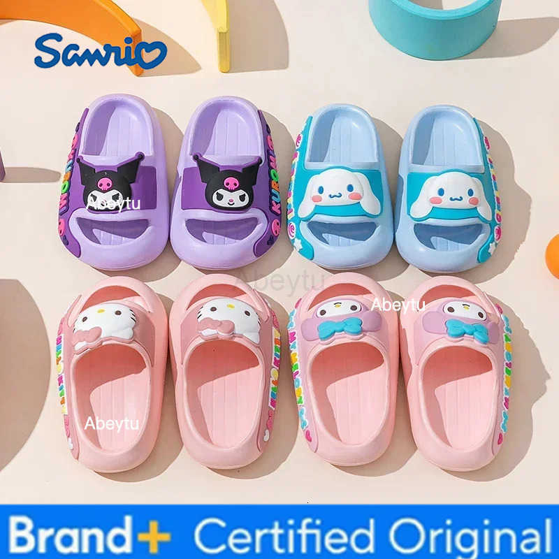 Sanrio Miniso Cinnamoroll Hole Slippers Sandals Kawaii Eva Anime Home Beach Shoes Summer Slippers For Adult Kids Gift H251230