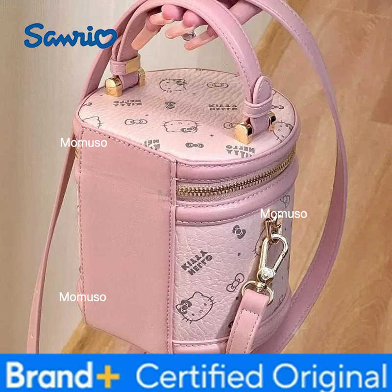 Sanrio Hello Kitty Bucket Bag Cute Cartoon Printing Printed Texture Messenger Bag New Fashion Delicate Personality Versatile Clutch Bag H251230