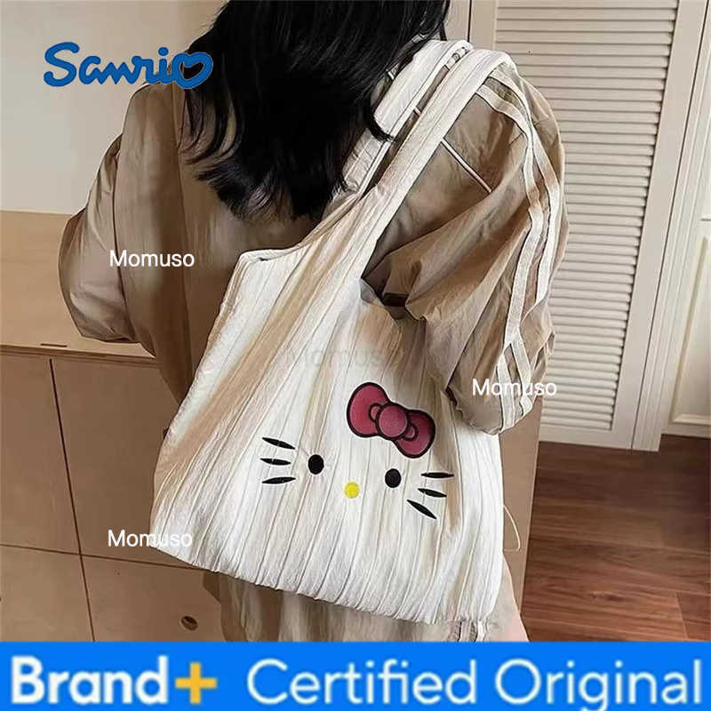 Sanrio New Style Hello Kitty Large Capacity One Shoulder Cartoon Casual Students Tote Bag Versatile Commuting Tote Bag Girl Gift H251230