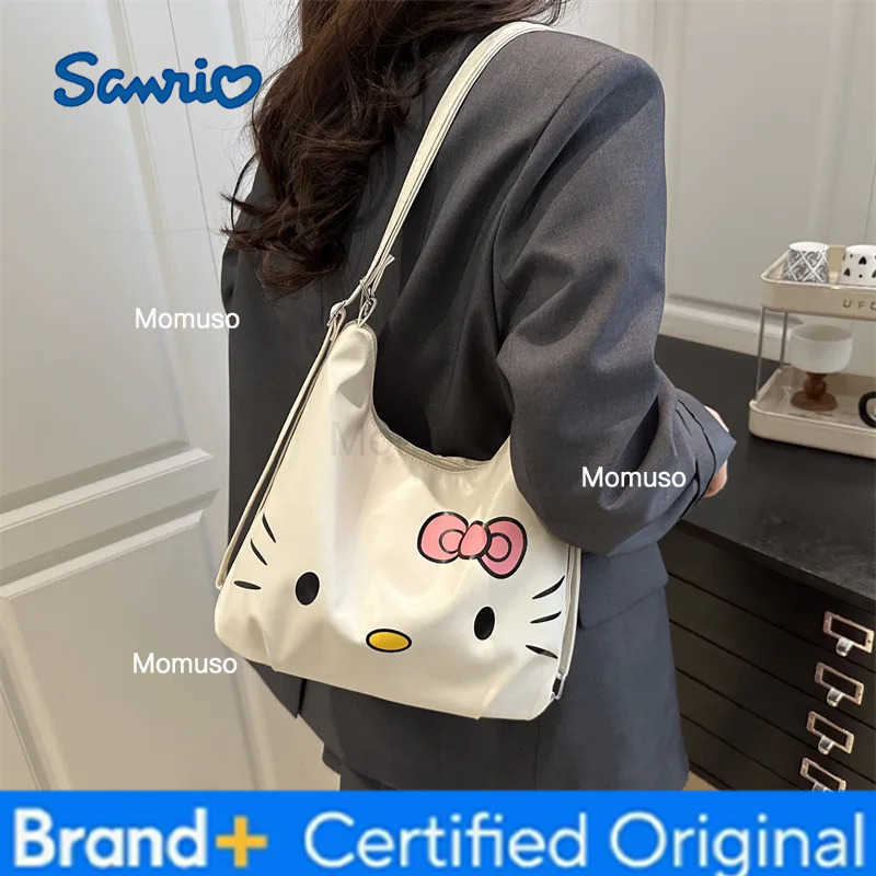 Sanrio Hello Kitty shoulder bag versatile casual handbag Womens bucket bag cartoon shoulder bag Multifunctional messenger pouch H251230