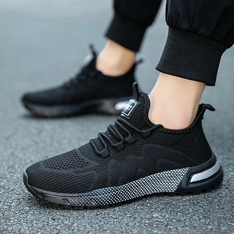 Oiaano Barefoot Man Mesh Light Breathable Lace-Up Sneakers Causal Soft Sole Leisure Zero Drop Outdoor Work Jogging 251226