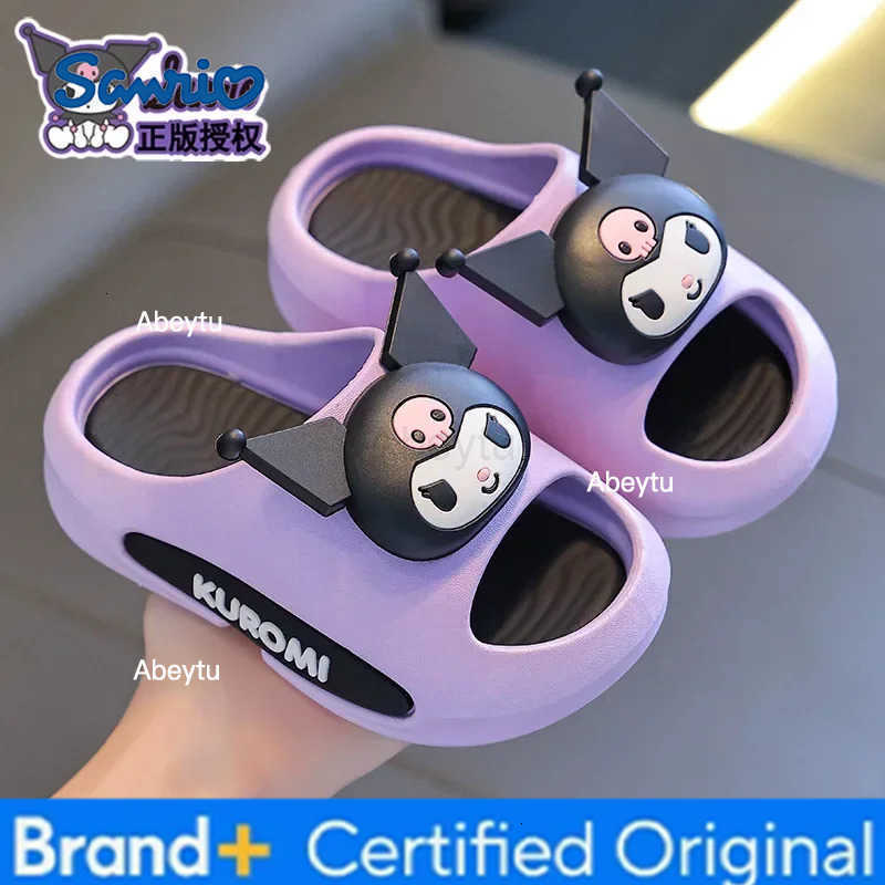 Sanrio 2026 Summer Girls Sandals 2026 New style Non slip Indoor Bathing Slippers for Children at Home H251230