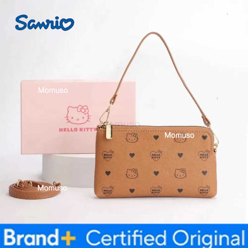 Sanrio Hello Kitty Shoulder Bag Cute Cartoon Originality High-capacity Clutch Bag New Fashion Long Style Zippe Mobile Phone Bag H251230