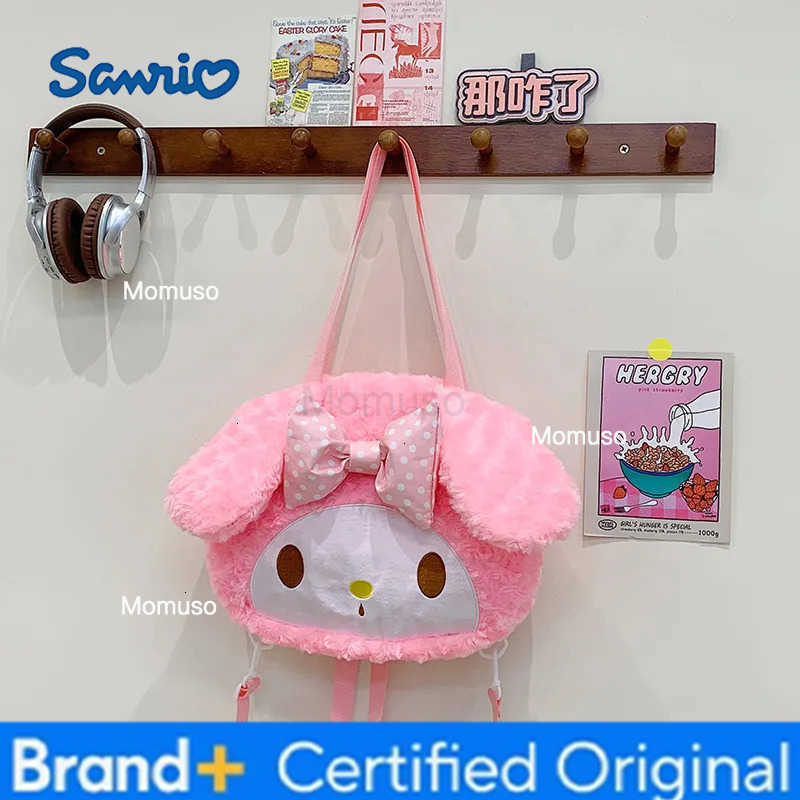 Sanrio Outdoor Storage Bag My Melody Kawaii Shoulder Straps High-Capacity Girl Sweet Cartoon Anime Autumn and Winter New Style H251230