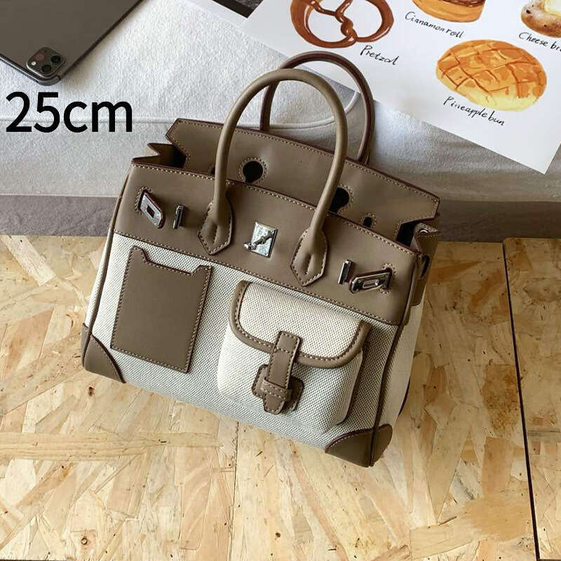 10A Luxury Bag Designer Bag Cargo Handbag Tote Bag Platinum Bag Handmade Wax Thread Cargo Canvas Splicing Bag With Label Super Popular