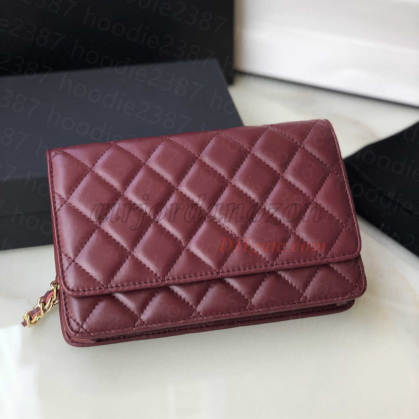 Shoulder Bags woc ambskin Top Quality Fashion Bag Women Designer bag Wallet On Chain caviar bags Grained Shiny Calfskin Crossbody Bags Shoulder Purse gold cc handbag