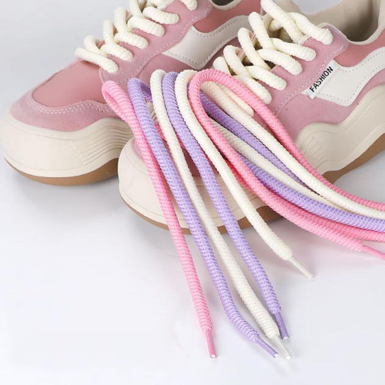 moq 1 pair round 8mm thick shoelace 120cm 140cm sport rope lace shoe part accessories men