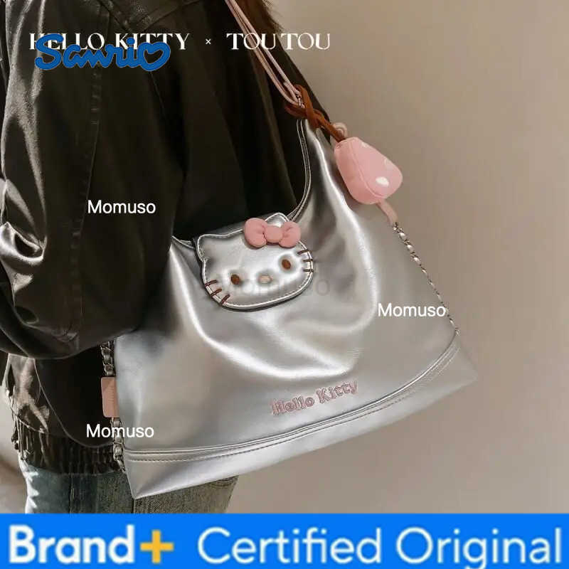 Sanrio Sanrios Hello Kittys New 2025 Cute Three In One Tote Backpack Large Capacity Shoulder Bag for Women Girls Valentine S Day Gift H251230