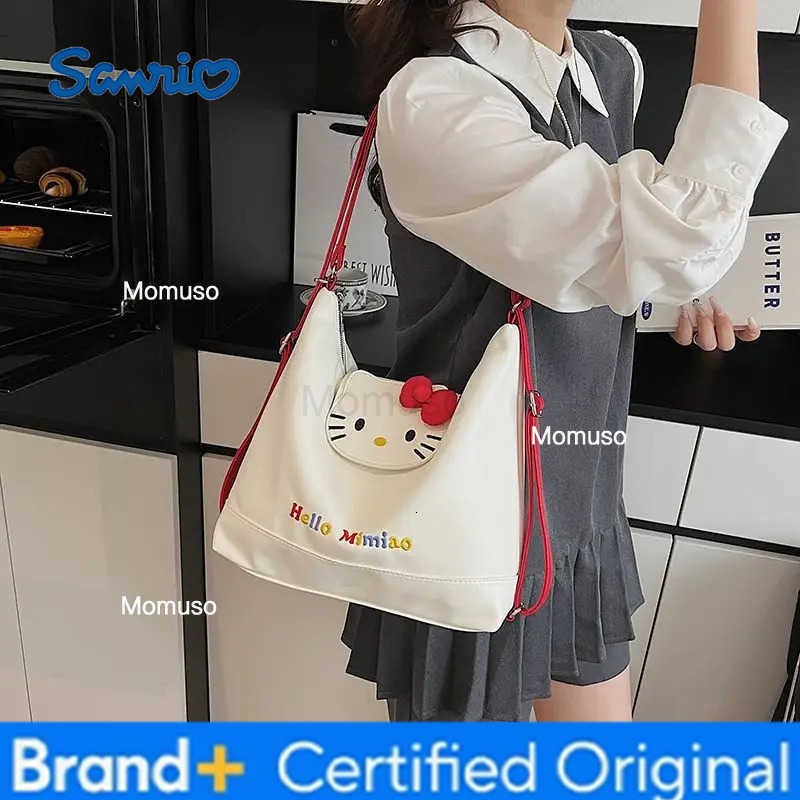 Sanrio Kitty Cute Shoulder Bag Hello Kitty Shoulder Bag Large Capacity Fashion Sweet Style Student Girl Shop Tote Bag Shoulder Bag New H2512301