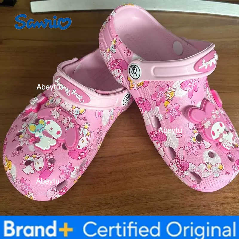 Sanrio New Hot My Melody Spring And Summer Slippers Outdoor Beach Slippers Indoor Non-Slip Cute Sandals Gifts H251230