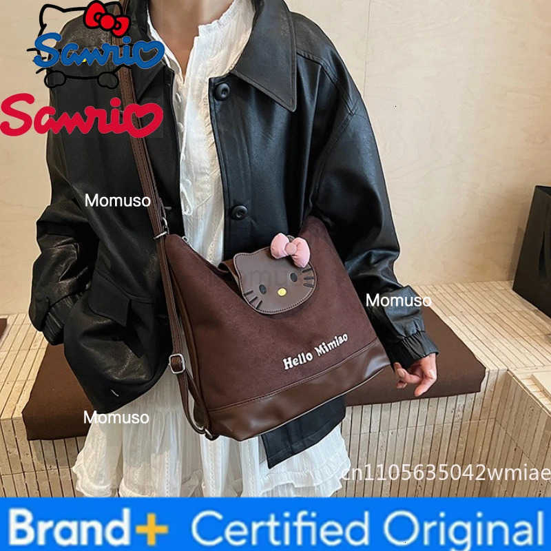 Sanrio Hello Kitty New Womens Handbag High Quality Girls Shopping Backpack Cartoon Versatile Multi Functional Use Shoulder Bag H251230