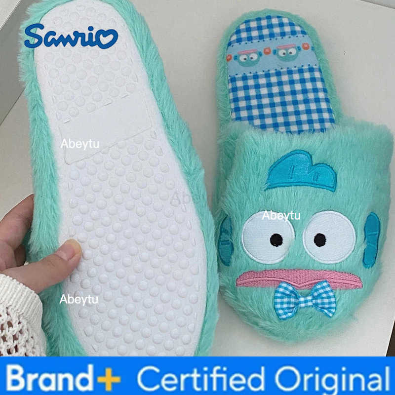 Sanrio Cartoon Hangyodon Slippers Lovely Japanese Style Indoor Shoes Anime Girl Shoes Floor Slippers Warm Spring Autumn Flat H251230