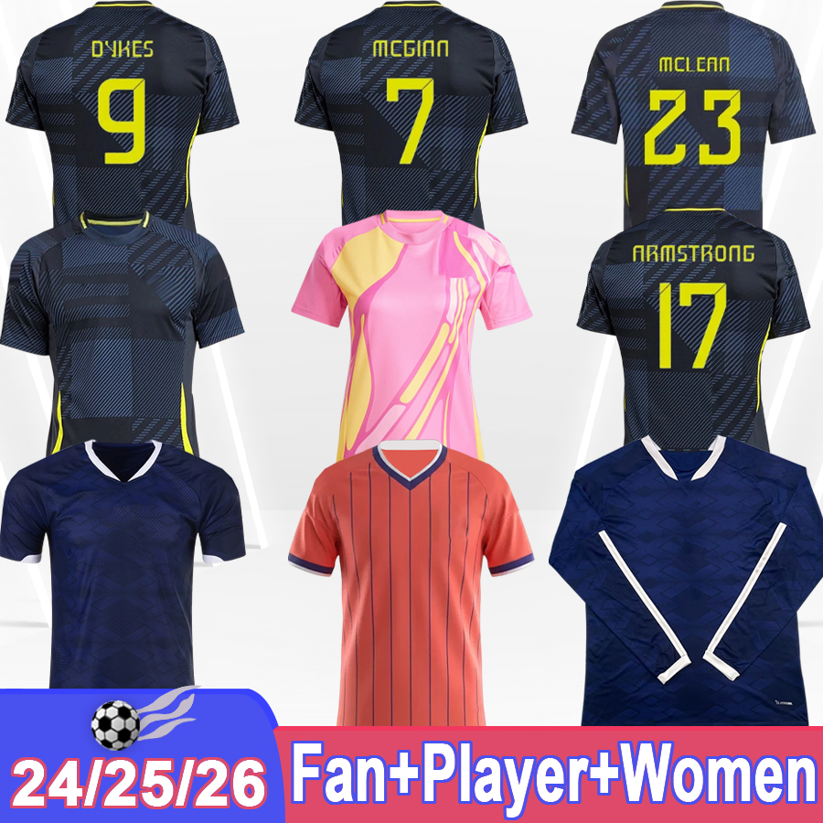24 25 26 ScOTLAnd Mens Player Soccer Jerseys ROBERTSON MCTOMINAY ADAMS CHRISTIE MCLEAN MCGINN Home Away Football Shirts Long Sleeves Adult Uniforms