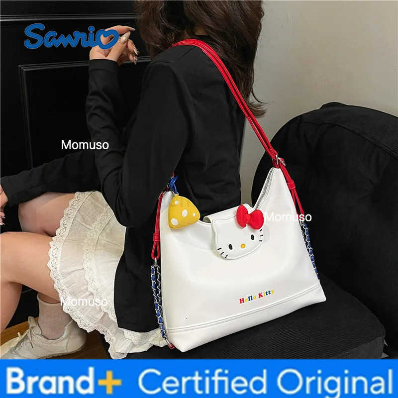 Sanrio Hello Kitty New Womens Backpack Multifunctional Cartoon Womens Shoulder Bag Large Capacity Fashion Trend Tote Bag Gift H251230