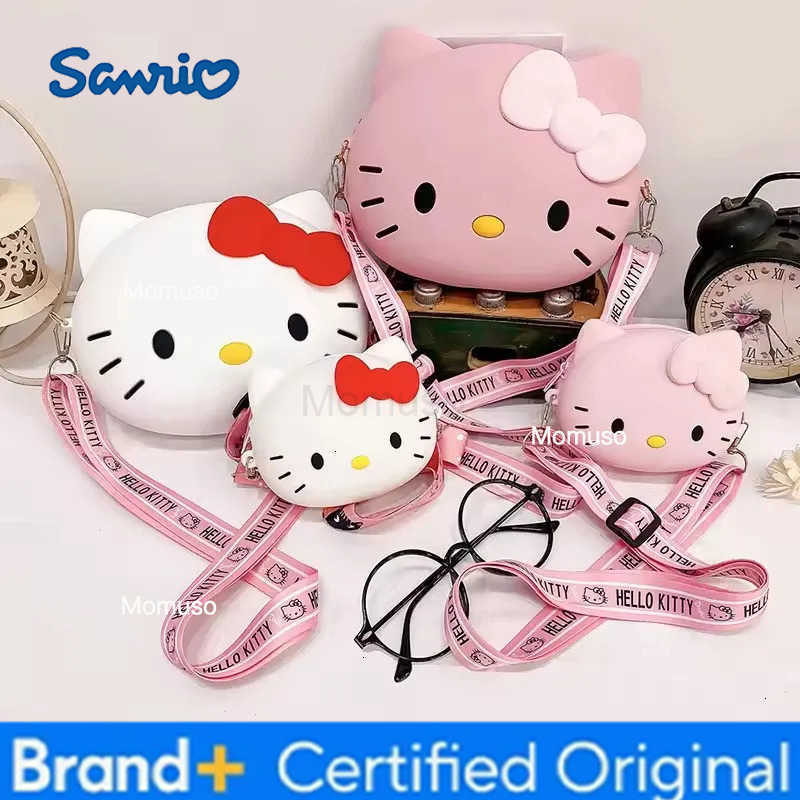 Sanrio 11cm/19cm Hello Kitty Crossbody Bags For Women Kawaii Messenger Bag Travel 3d Shoulder Small Purse Phone Bag Girlfriend Gift H251230