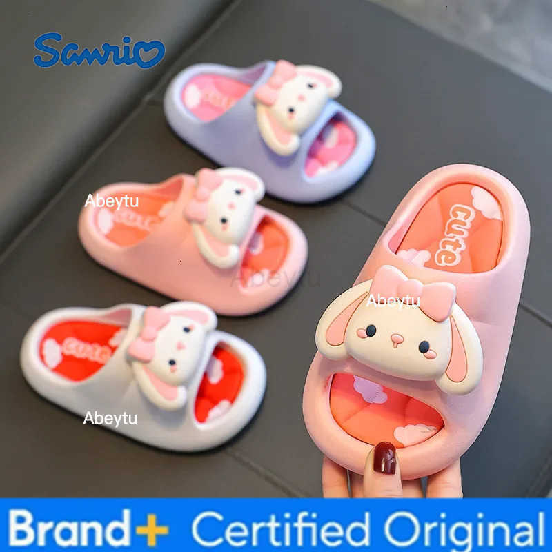 Sanrio Summer Children Slippers Cartoon Indoor Anti Slip Boys Bathroom Slippers 2-10 Years Old Cute Soft Soled Girls Slippers H251230