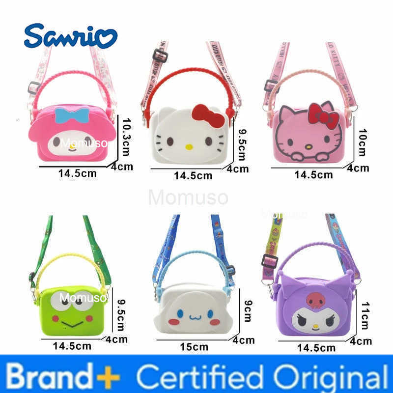 Sanrio Anime Hello Kitty Kawaii Fashion Girl Storage Bag Silicone Purse Cute Cartoon Crossbody Shoulder Bag Child Birthday Gifts H2512301