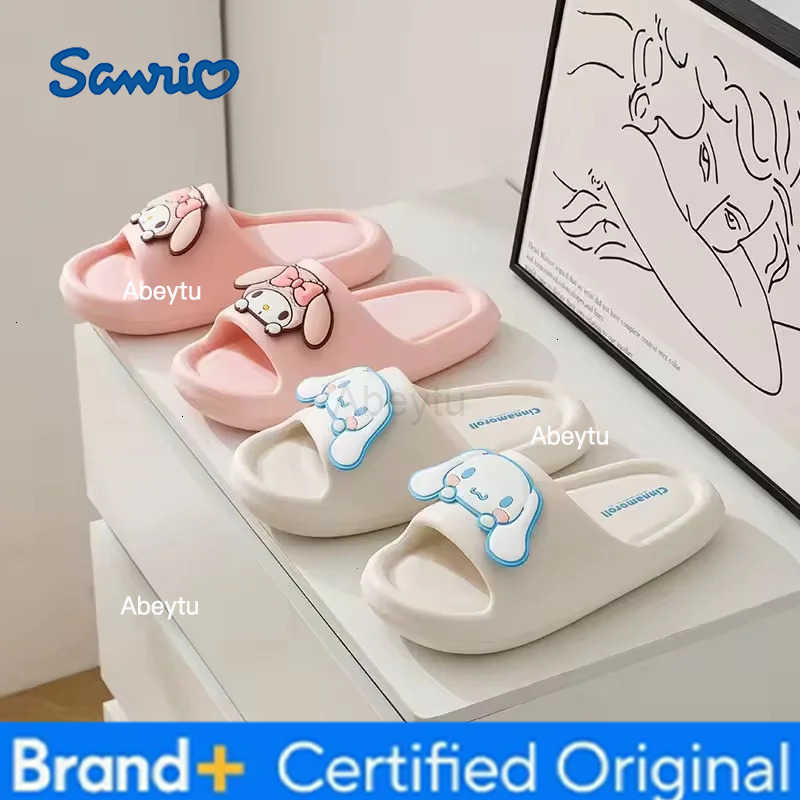Sanrio Family Slippers Cute Soft Lightnes Cloud Like In Door Slides Kuromi My Melody Pochacco Sweet Shoes For Kids Eva H251230