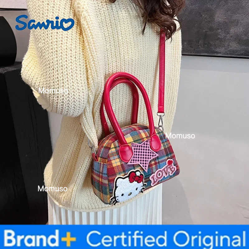 Sanrio Ins Hello Kittys Cosmetic Bag Girl Cute Fashion Handbag New Coin Wallet Crossbody Small Square Bag Mobile Phone Bag H251230