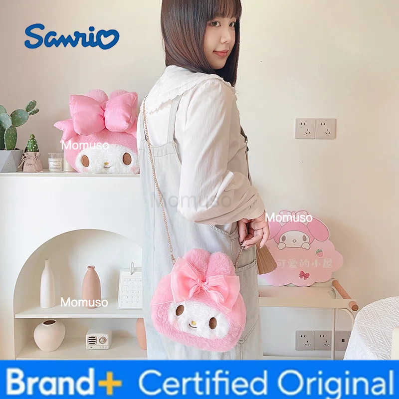 Sanrio My Melody Cosmetic Bag Lovely Plush Bag Handbag Large Capacity Coin Purse Cosmetic Storage Bag Messenger Bag Gifts Girl H251230