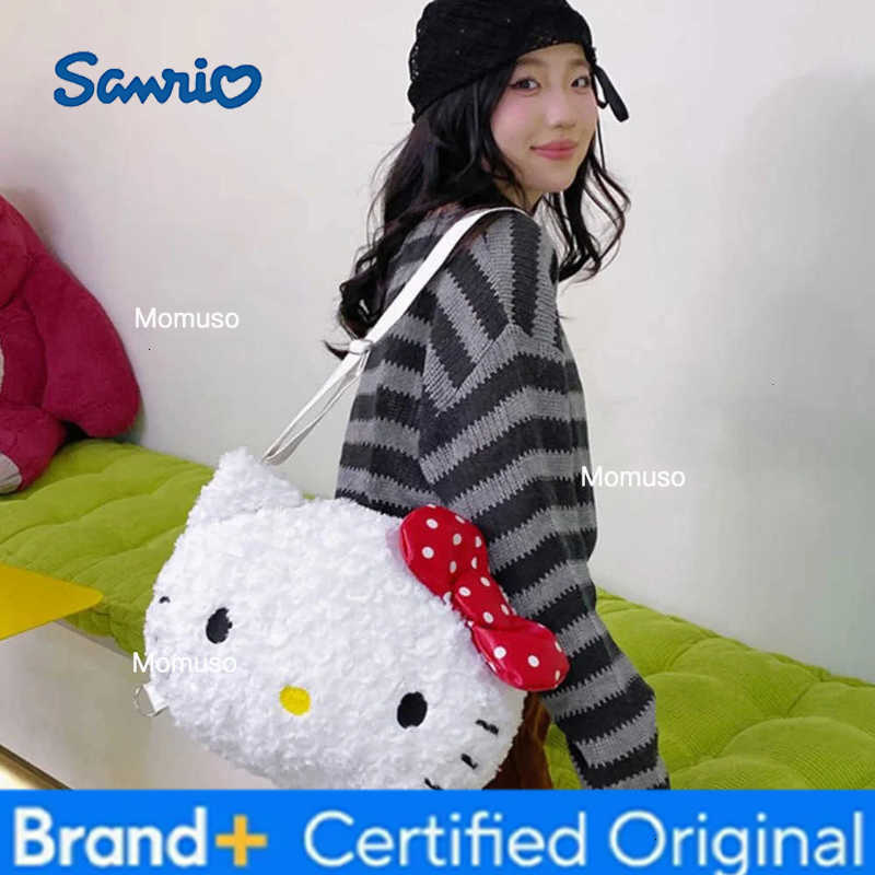 Sanrio Hello Kitty Tote Bag Sweet Kawaii My Melody Girl Cartoon Cute Plush Student Backpack Large Capacity Shoulder Bag Handbag H251230