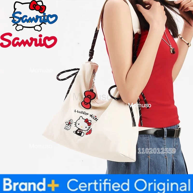 Sanrio Hello Kitty New Womens Shoulder Bag Luxury Brand Fashion Womens Handbag Embroidery Womens Tote Bag Large Capacity H251230