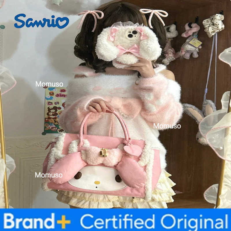 Sanrio In Stock Cute My Melody Faux Lambskin Tote Bag Vintage Cute Heart Bag Cute Autumn And Winter Handbag Anime Melody Bag Gift H251230