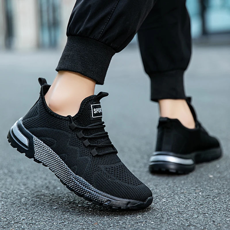 Oiaano Barefoot Man Mesh Light Breathable Lace-Up Sneakers Causal Soft Sole Leisure Zero Drop Outdoor Work Jogging 251226
