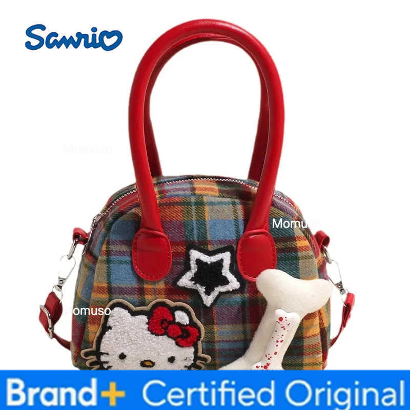 Sanrio Ins Hello Kittys Cosmetic Bag Girl Cute Fashion Handbag New Coin Wallet Crossbody Small Square Bag Mobile Phone Bag H251230