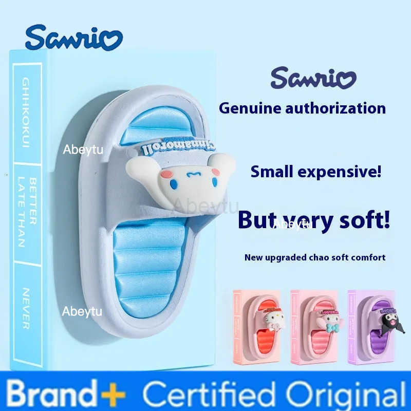 Sanrio Cute Family Slippers Kawai Slides Kuromi EVA Shoes Soft Antislip Sweet Cinamoroll H251230