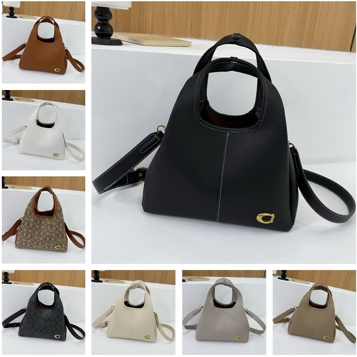 Lana 23 19 Shoulder Bag Ladies Bucket Bags Designer Handbags Womens Messenger Bag Leather Luxury Crossbody Large Capacity Underarm Shopping Tote Purse Black White