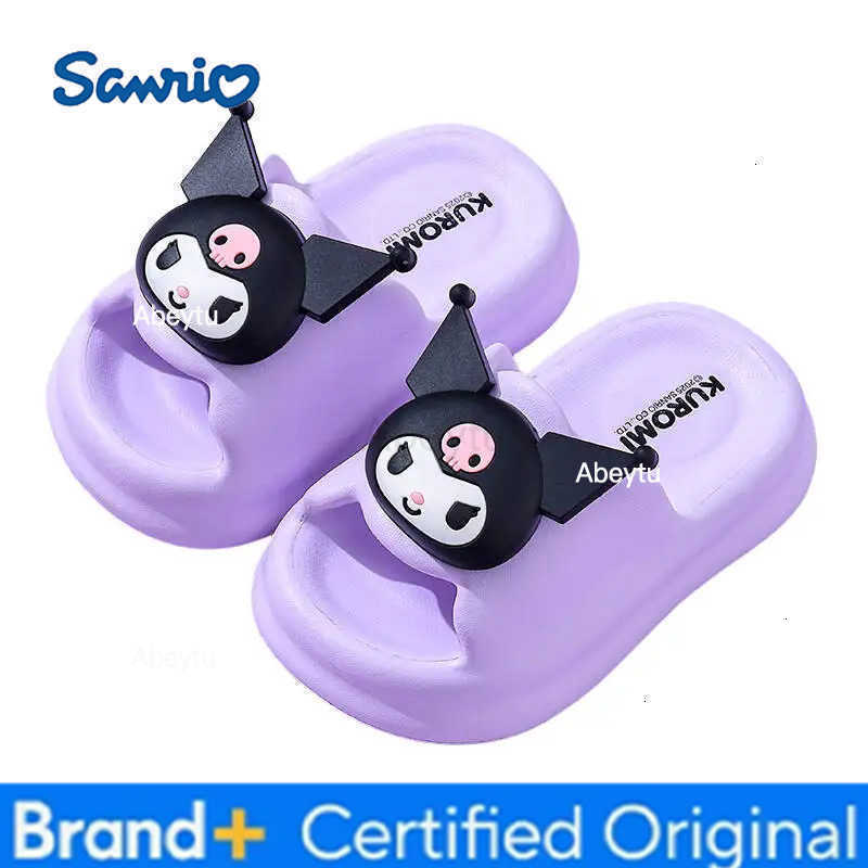 Sanrio New girls Kulomi summer bath non-slip childrens princess slippers indoor cartoon cute shoes H251230