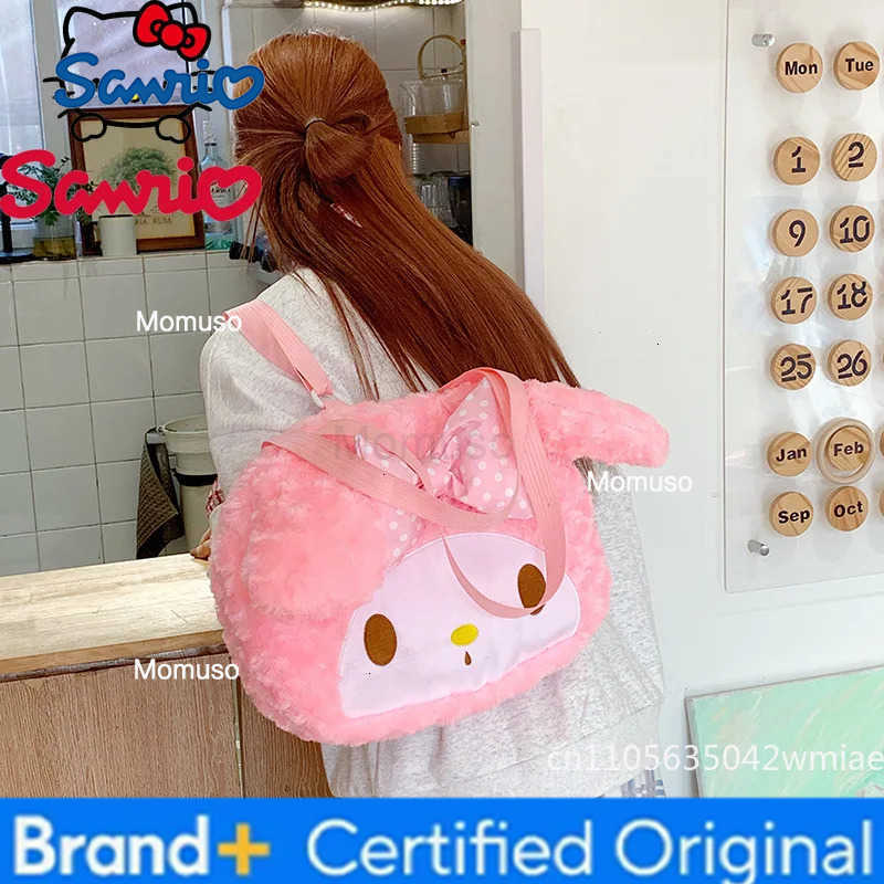 Sanrio Meiledi New 3D Doll Backpack Fashionable High Quality Plush Shoulder Bag Cartoon Girl Multi Functional Storage Small Backpack H251230