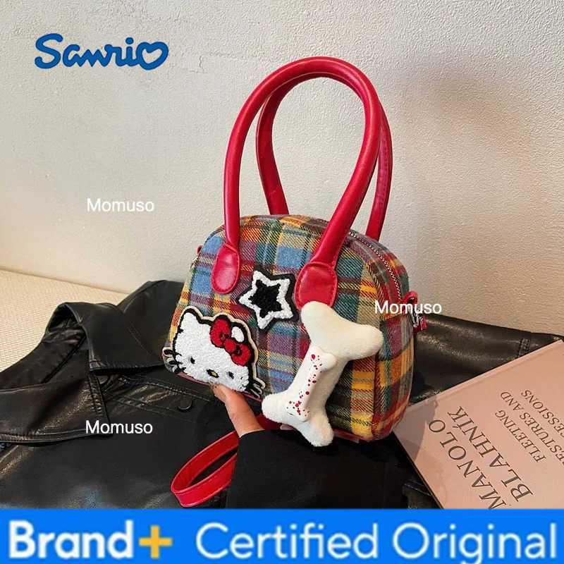 Sanrio Ins Hello Kittys Cosmetic Bag Girl Cute Fashion Handbag New Coin Wallet Crossbody Small Square Bag Mobile Phone Bag H251230