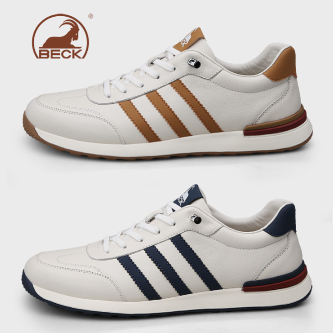 BECK shoes men's shoes autumn new men's casual leather shoes leather training shoes soft sole shoes