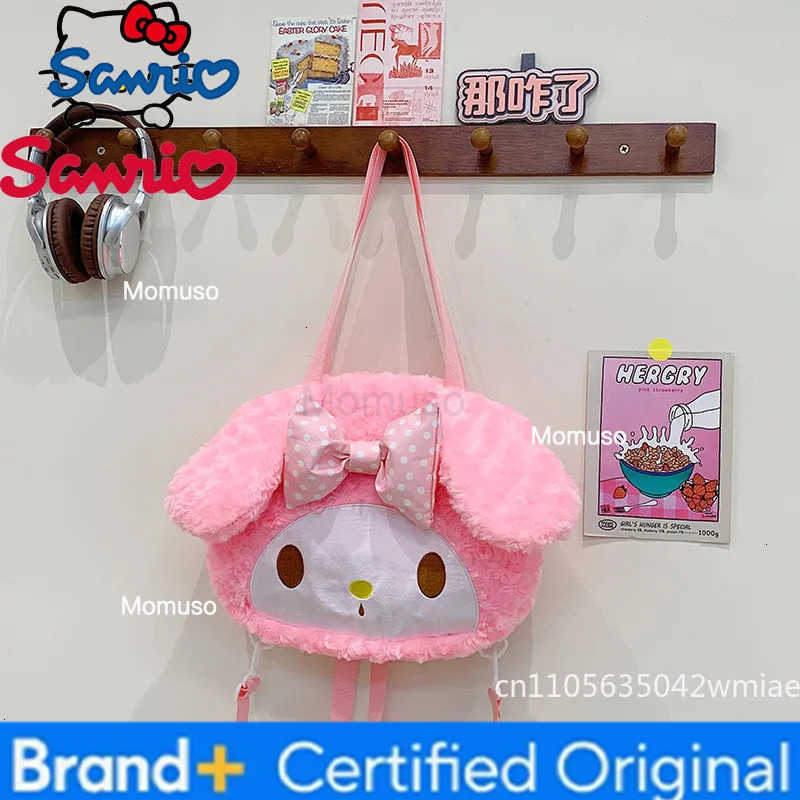 Sanrio Meiledi New 3D Doll Backpack Fashionable High Quality Plush Shoulder Bag Cartoon Girl Multi Functional Storage Small Backpack H251230