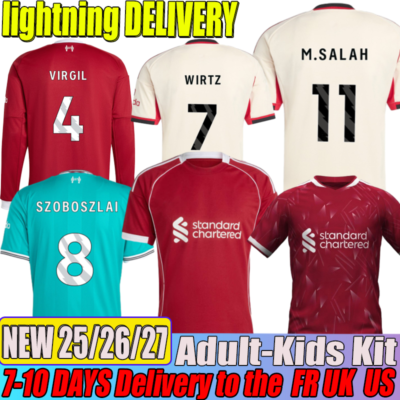 Liverpool 26 27 Ekitike SALAH WIRTZ ISAK Soccer Jerseys MAC ALLISTER Kerkez GAKPO SZOBOSZLAI soccer 2026 football shirt Mens Kids Kits